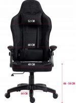 Геймерське крісло KRAKEN чорно-жовте-Ідеальний вибір для комфортних та тривалих ігрових сесій - Зображення 4