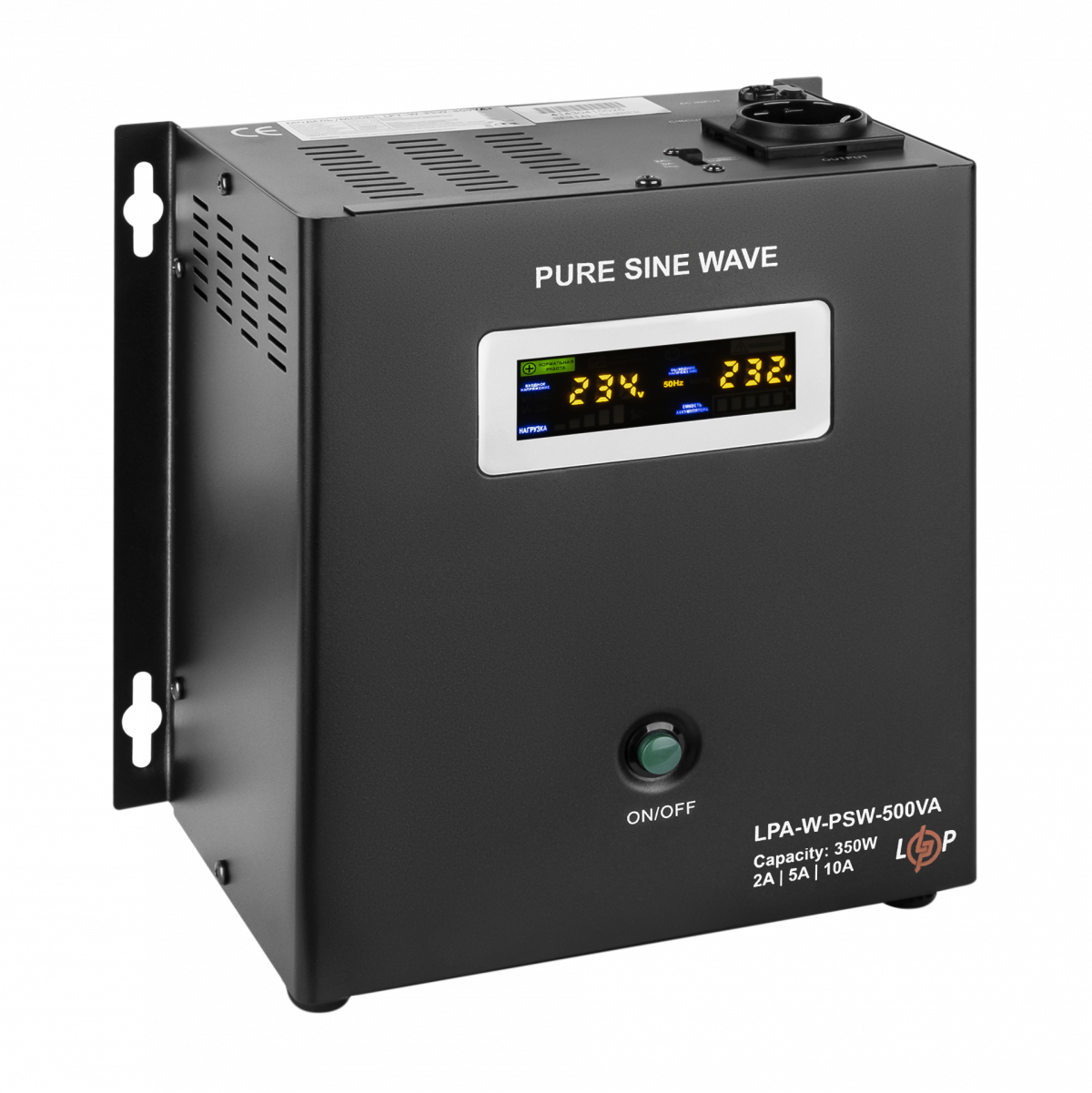 7145_2-1 Джерело безперебійного живлення ДБЖ з правильною синусоїдою 12V LogicPower LPA-W-PSW-500VA(350Вт) 2A/5A/10A - Зображення 4