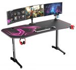 Ігровий комп'ютерний стіл ULTRADESK FRAG Xxl Pink 160x75 см-Стильний та просторий