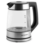 Електрочайник Berdsen BD-704 скляний 1.7 л чорно-срібний - Зображення 2