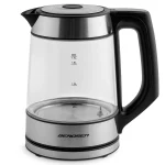 Електрочайник Berdsen BD-704 скляний 1.7 л чорно-срібний - Зображення 3