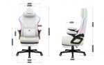 Геймерське крісло Huzaro Force 4.6 White RGB Smart Ідеальне поєднання сучасного дизайну та комфорту - Зображення 7