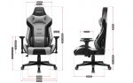 Геймерське крісло Huzaro FORCE 7.6 Grey Елегантний дизайн та комфорт - Зображення 4