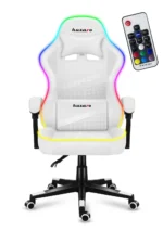 Геймерське крісло HUZARO FORCE 4.4 RGB White елегантний дизайн і RGB-підсвітка для максимуму - Зображення 3