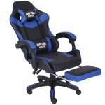 Геймерське крісло INFINI ESPACE чорно-синє-Комфорт і підтримка для інтенсивних ігор та роботи в стильному дизайні - Зображення 3