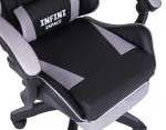 Геймерське крісло INFINI ESPACE чорно-сіре-Стильний дизайн та підтримка для комфортних ігрових сесій - Зображення 6