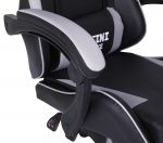 Геймерське крісло INFINI ESPACE чорно-сіре-Стильний дизайн та підтримка для комфортних ігрових сесій - Зображення 7