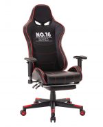 Геймерське крісло Infini series No.16 Gaming Chair чорно-червоне-Стиль комфорт і підтримка для тривалих ігрових сесій - Зображення 4