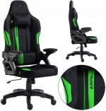 Геймерське крісло KRAKEN чорно-зелене-Максимальний комфорт та стиль для тривалих ігор