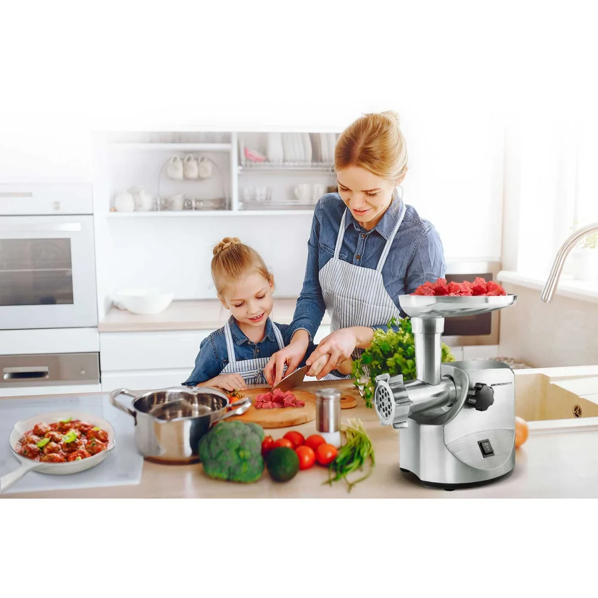 Професійна електром'ясорубка Berdsen 700 / 1800W - Зображення 9