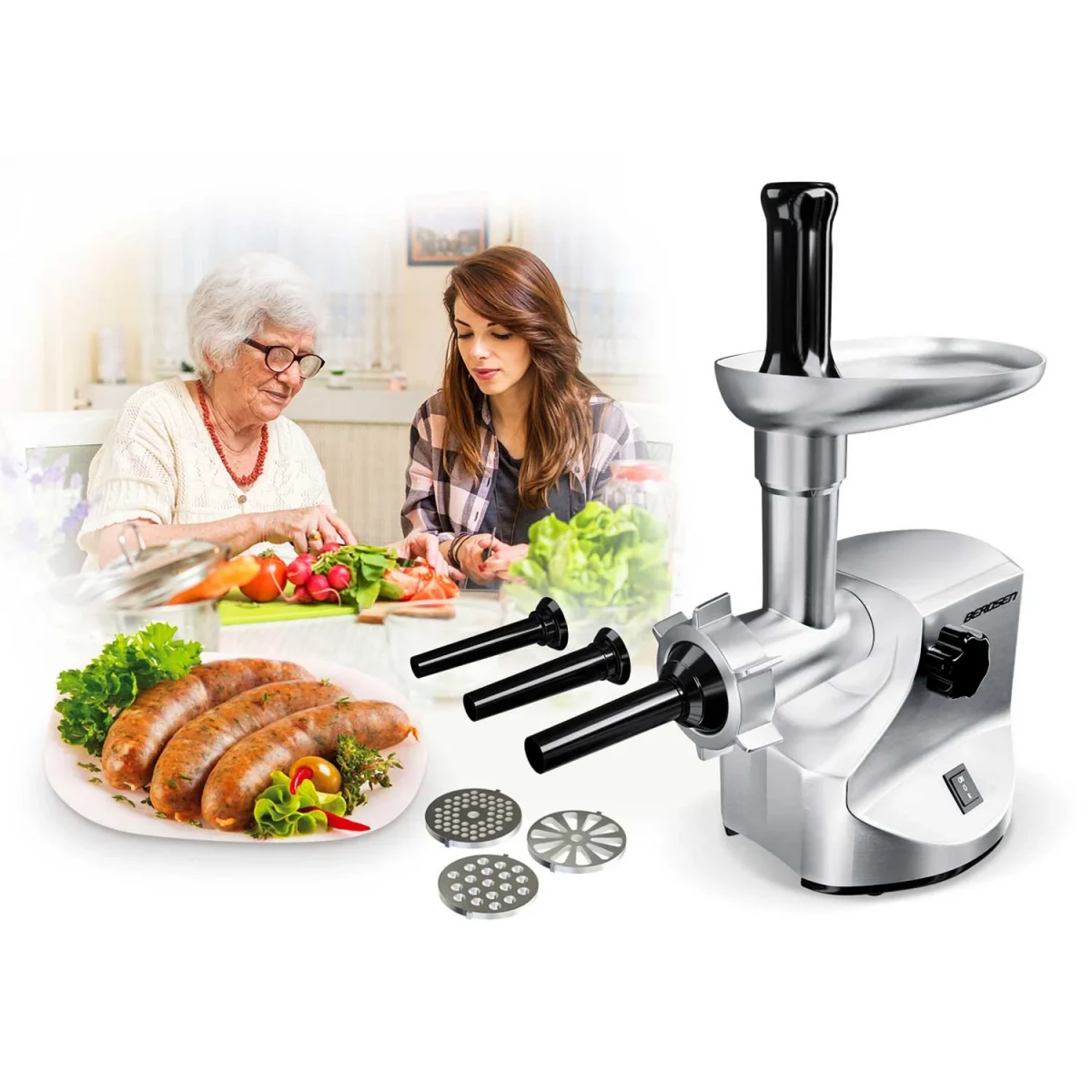 Професійна електром'ясорубка Berdsen 700 / 1800W - Зображення 10