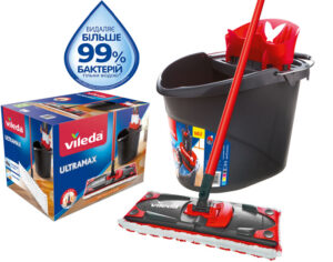 Набір для прибирання Швабра + Відро з віджимом Ультрамакс Vileda 155737 UltraMax