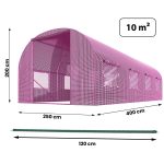 Садова Теплиця 2.5 x 4 м (10 м²) рожевий Plonos - Оригінальний та функціональний - Зображення 3