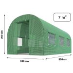 Теплиця посилена садова 2 x 3.5 м (7 м²) Plonos - Захист від негоди - Зображення 4