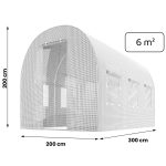 Посилена Теплиця Огородня 2 x 3 м (6 м²) білий Plonos - Захист для рослин - Зображення 6