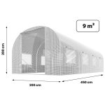Теплиця посилена садова 2 x 4.5 м (9 м²) білий Plonos - Надійна теплиця - Зображення 6