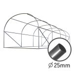 Садова Теплиця 3 x 6 м (18 м²) біла Plonos - Посилена конструкція - Зображення 5
