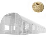 Садова Теплиця 3 x 6 м (18 м²) біла Plonos - Посилена конструкція