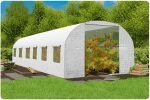 Садова Теплиця 3 x 6 м (18 м²) біла Plonos - Посилена конструкція - Зображення 3