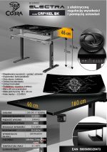 Елегантний Геймерський стіл ELECTRA CRF16ELBK ЧОРНИЙ дизайн - Зображення 17