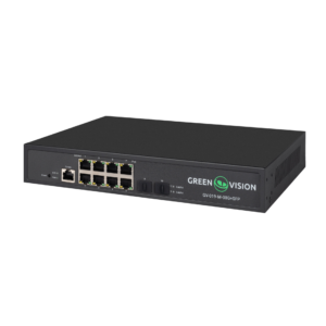 Комутатор мережевий POE GreenVision GV-019-M-08G+SFP