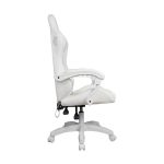 Ігрове Геймерське крісло RGB + BT з колонками WS8153 White для геймерів - Зображення 10