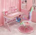 Яскравий Геймерський стіл CRF4009RGB Рожевий для геймерів - Зображення 2