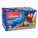 Обертова швабра Набір для Прибирання 2в1 із телескопічною ручкою і безконтактним віджиманням Vileda Ultramax Turbo 163425 - Зображення 10