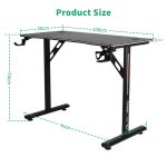 Компактний та функціональний Геймерський стіл CR2050BK (100 см) - Зображення 3