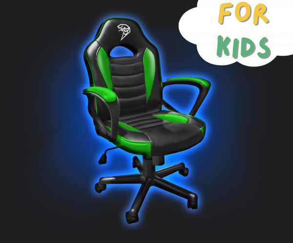 Ігрове Геймерське крісло COBRA JUNIOR зелене і чорне для молодих геймерів