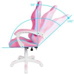 З музикою та підсвіткою Ігрове Геймерське крісло RGB + BT з колонками WS8151 Pink - Зображення 5