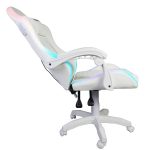 Ігрове Геймерське крісло RGB + BT з колонками WS8153 White для геймерів - Зображення 5