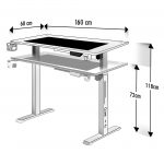 Чистий і комфортний Геймерський стіл ELECTRA CRF16ELWH БІЛИЙ - Зображення 2