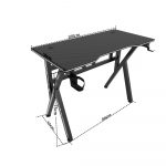 Елегантний чорний Геймерський стіл COBRA CR2009BK для геймерів - Зображення 6