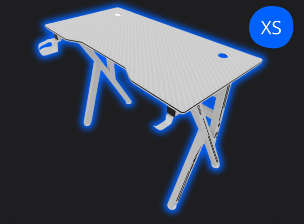 Сучасний білий Геймерський стіл COBRA CR2010WH для гри