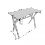 Сучасний білий Геймерський стіл COBRA CR2010WH для гри - Зображення 5