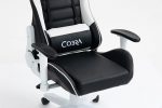 Стильне і комфортне Геймерське крісло COBRA Rebel CR202 біло-чорне - Зображення 11