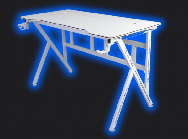 Стильний та просторий Геймерський стіл COBRA DESK CR3010WH Білий