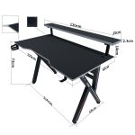 Чорний дизайн Геймерського столу Cobra CR4009BK для геймерів - Зображення 4