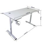 Стильний білий Геймерський стіл Cobra CR4575WH для геймерів - Зображення 3