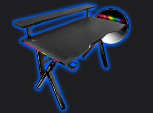 Стильний Геймерський стіл CRF4010RGB Чорний з RGB підсвіткою