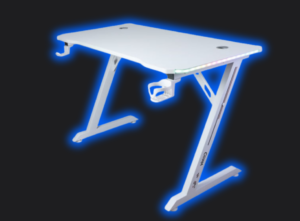 Геймерський стіл CRF4577RGB Білий з RGB підсвічуванням для гри