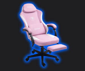 Комфортне ігрове Геймерське крісло PLAYER 5.0 CRF54PK PINK з підніжкою