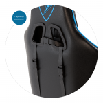 Стильне і функціональне ігрове Геймерське крісло Draco CRF192 Blue - Зображення 14