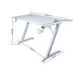 Геймерський стіл CRF4577RGB Білий з RGB підсвічуванням для гри - Зображення 4