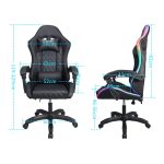 Максимальний комфорт Ігрове Геймерське крісло RGB + BT з колонками WS8152 Black - Зображення 11