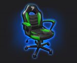 Ігрове Геймерське крісло COBRA JUNIOR зелене і чорне для молодих геймерів - Зображення 2