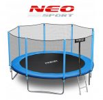 Батут із Зовнішньою Сіткою Neo-Sport 374 см + Драбинка