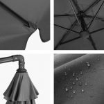 Велика Складна Садова Парасолька Захист від Сонця та Дощу CLASSIC UV50 OUTTEC О-66277 - Зображення 4