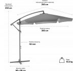 Велика Складна Садова Парасолька Захист від Сонця та Дощу CLASSIC UV50 OUTTEC О-66277 - Зображення 2